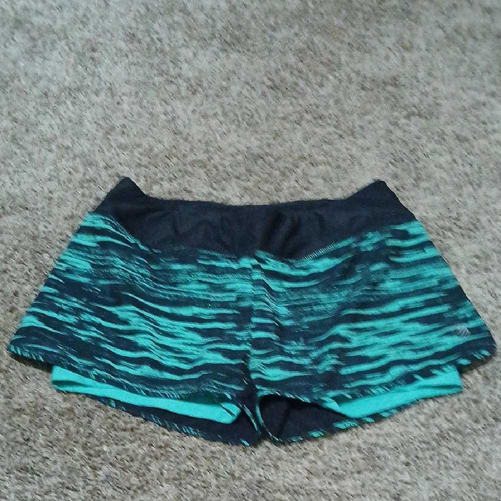 Stylish Black and Green Women's Shorts